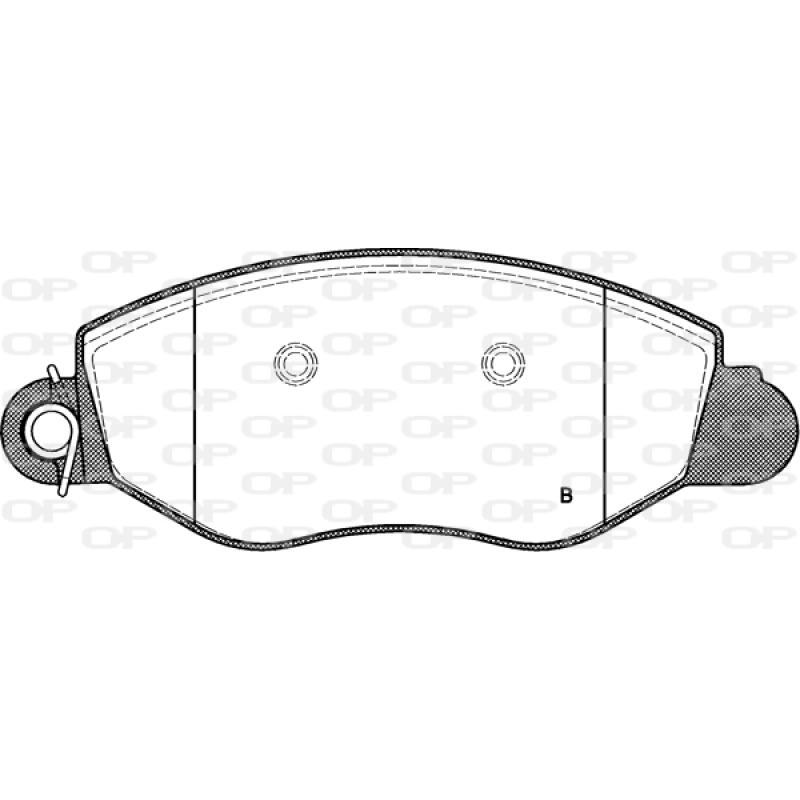 Jeu de 4 plaquettes de frein avant OPEN PARTS BPA0772.12 - Visuel 2