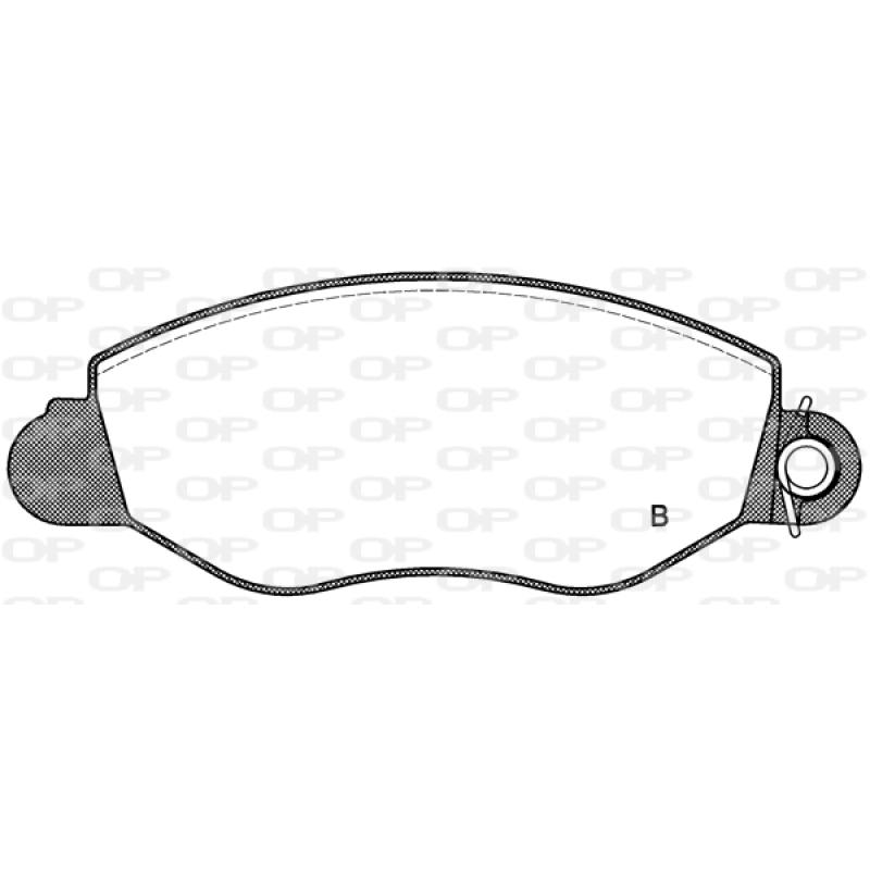 Jeu de 4 plaquettes de frein avant OPEN PARTS BPA0772.22 - Visuel 2