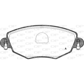 Jeu de 4 plaquettes de frein avant OPEN PARTS OEM 1250688