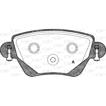 Jeu de 4 plaquettes de frein arrière OPEN PARTS [BPA0777.00]