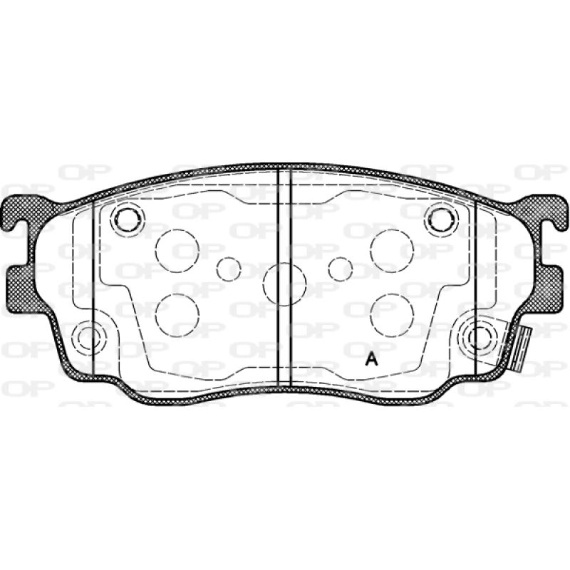 Jeu de 4 plaquettes de frein avant OPEN PARTS BPA0800.12 - Visuel 1
