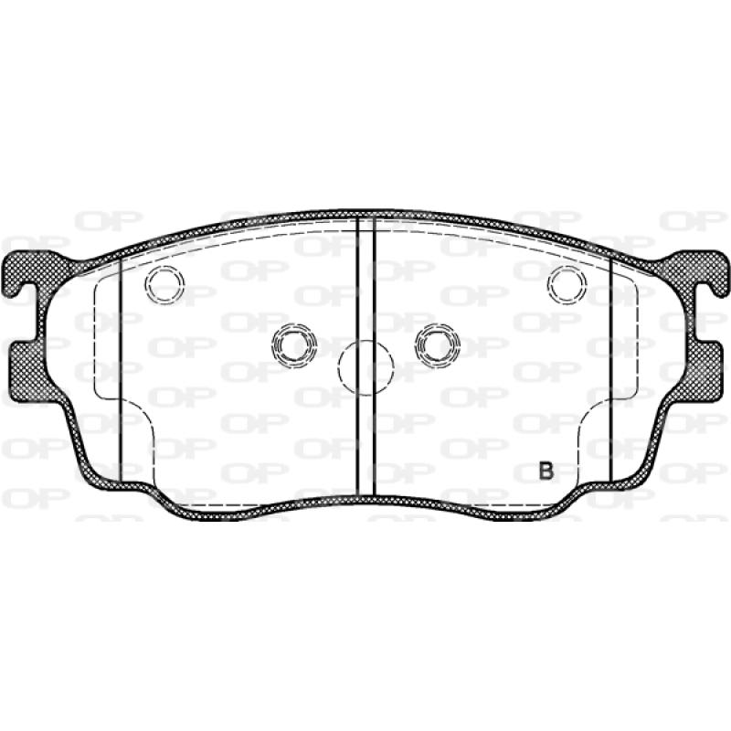 Jeu de 4 plaquettes de frein avant OPEN PARTS BPA0800.12 - Visuel 2