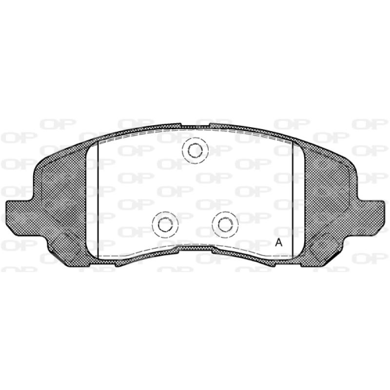 Jeu de 4 plaquettes de frein avant OPEN PARTS BPA0804.20 - Visuel 1