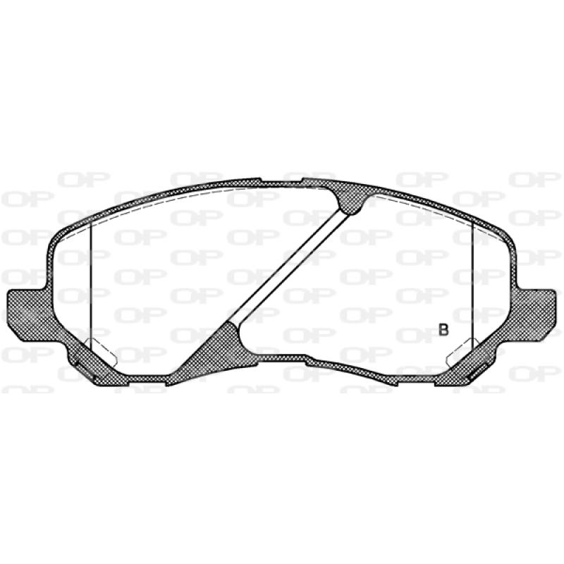 Jeu de 4 plaquettes de frein avant OPEN PARTS BPA0804.20 - Visuel 2