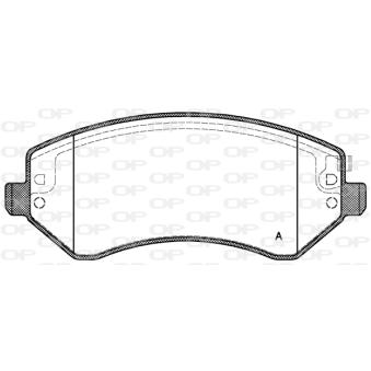 Jeu de 4 plaquettes de frein avant OPEN PARTS BPA0807.02 pour JEEP CHEROKEE 2.8 CRD - 150cv