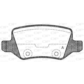 Jeu de 4 plaquettes de frein arrière OPEN PARTS [BPA0818.00]