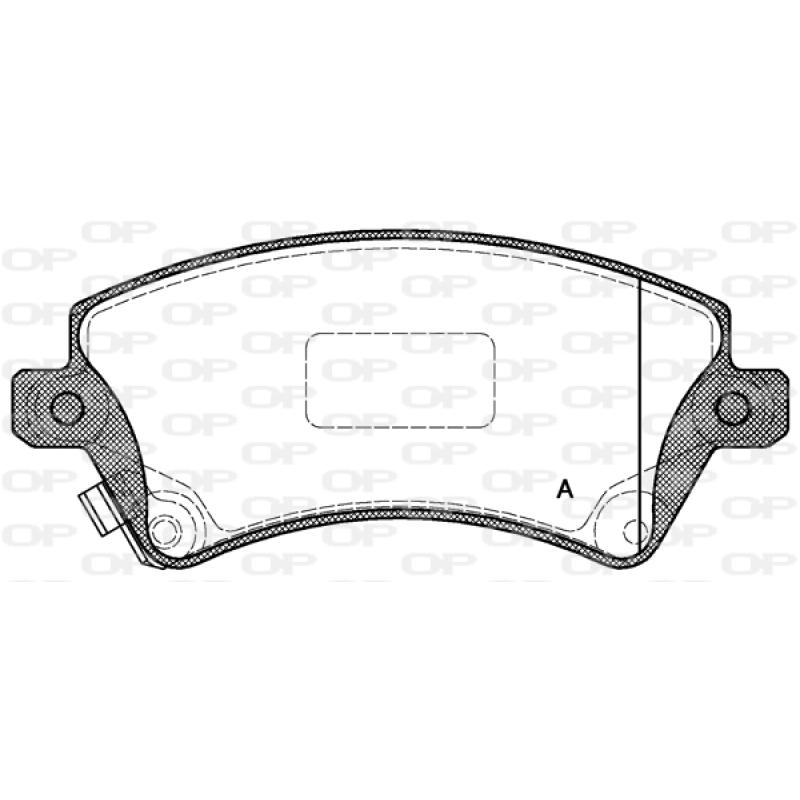 Jeu de 4 plaquettes de frein avant OPEN PARTS BPA0822.12 - Visuel 1