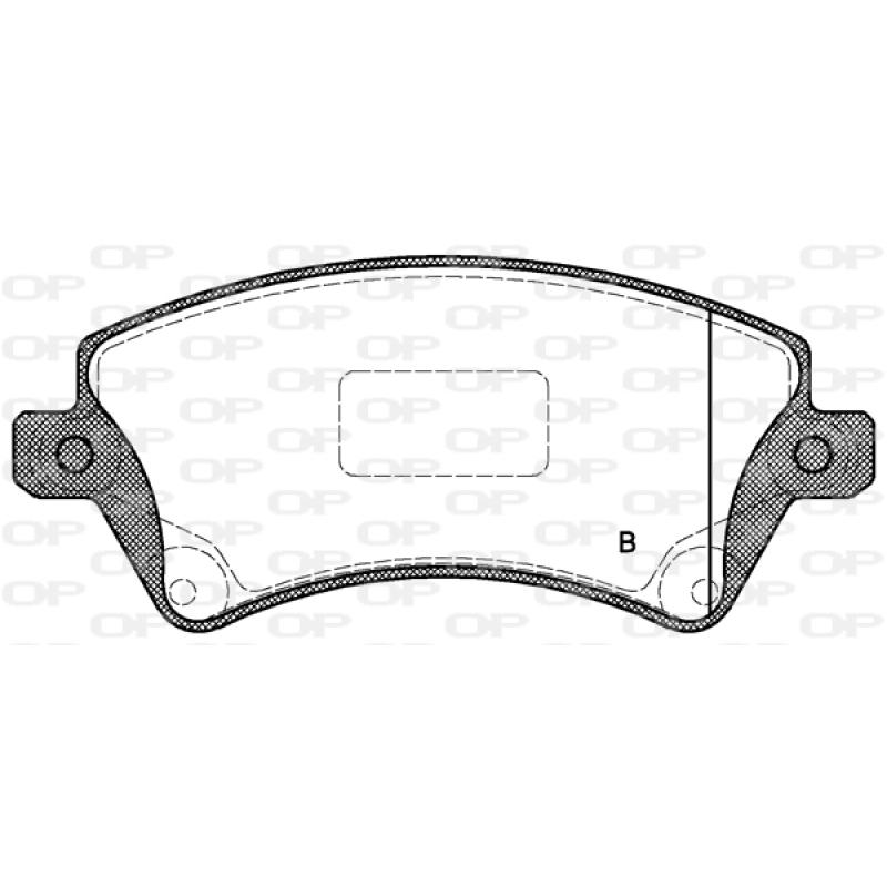 Jeu de 4 plaquettes de frein avant OPEN PARTS BPA0822.12 - Visuel 2