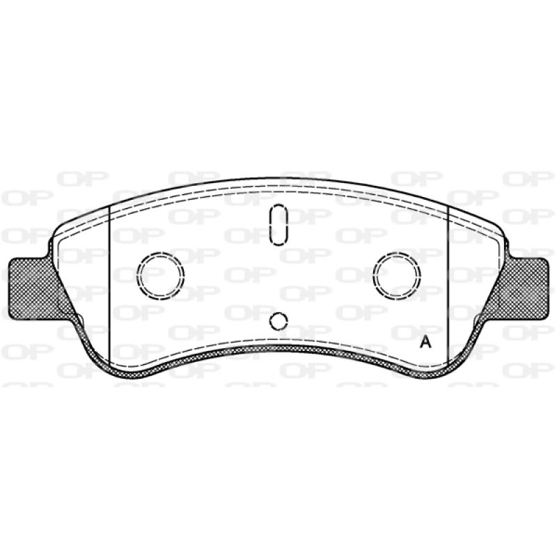 Jeu de 4 plaquettes de frein avant OPEN PARTS BPA0840.10 - Visuel 1