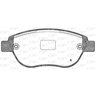 Jeu de 4 plaquettes de frein avant OPEN PARTS OEM ZQ92341380