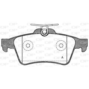 Jeu de 4 plaquettes de frein arrière OPEN PARTS BPA0842.20 pour KIA EV4 2.0 TDCi - 110cv