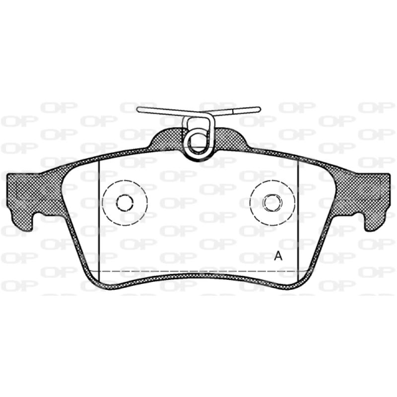 Jeu de 4 plaquettes de frein arrière OPEN PARTS BPA0842.20 - Visuel 1