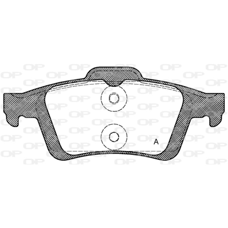 Jeu de 4 plaquettes de frein arrière OPEN PARTS BPA0842.30 - Visuel 1