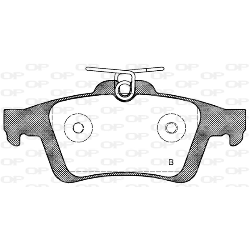 Jeu de 4 plaquettes de frein arrière OPEN PARTS BPA0842.30 - Visuel 2