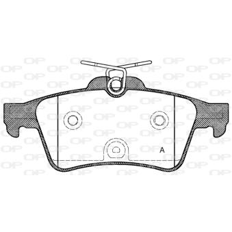 Jeu de 4 plaquettes de frein arrière OPEN PARTS OEM 4254A8