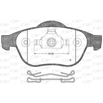Jeu de 4 plaquettes de frein avant OPEN PARTS OEM 8660004764