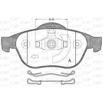 Jeu de 4 plaquettes de frein avant OPEN PARTS OEM 8660004734