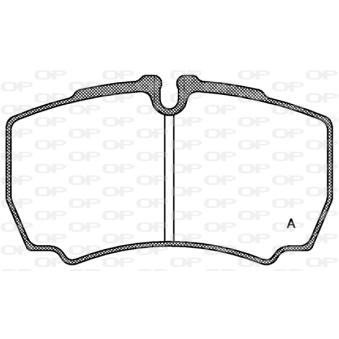 Jeu de 4 plaquettes de frein arrière OPEN PARTS [BPA0849.00]