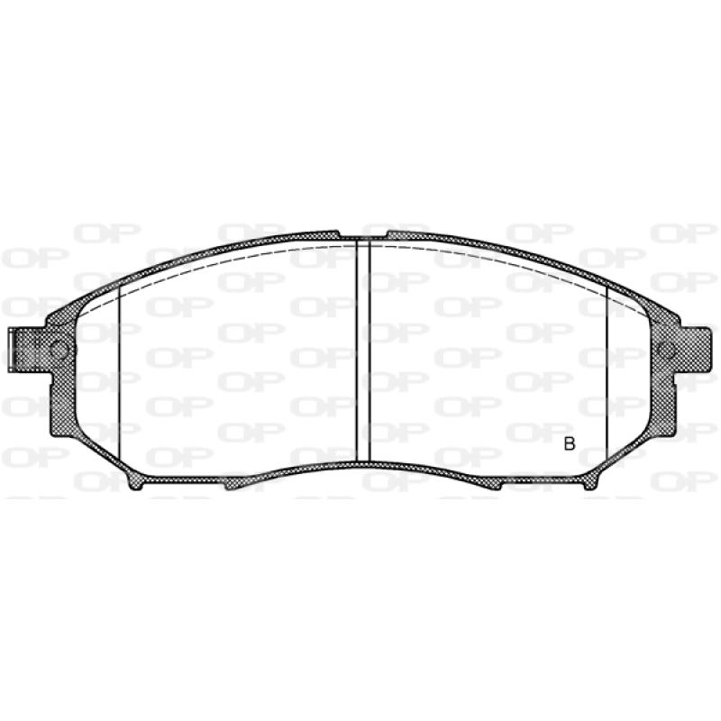 Jeu de 4 plaquettes de frein avant OPEN PARTS BPA0852.14 - Visuel 2