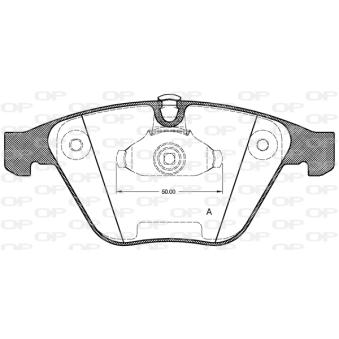 Jeu de 4 plaquettes de frein avant OPEN PARTS OEM 34116763089