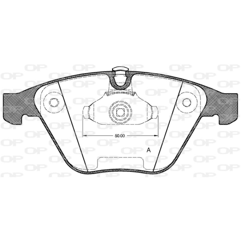 Jeu de 4 plaquettes de frein avant OPEN PARTS BPA0857.00 - Visuel 1