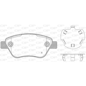 Jeu de 4 plaquettes de frein avant OPEN PARTS OEM 77364919