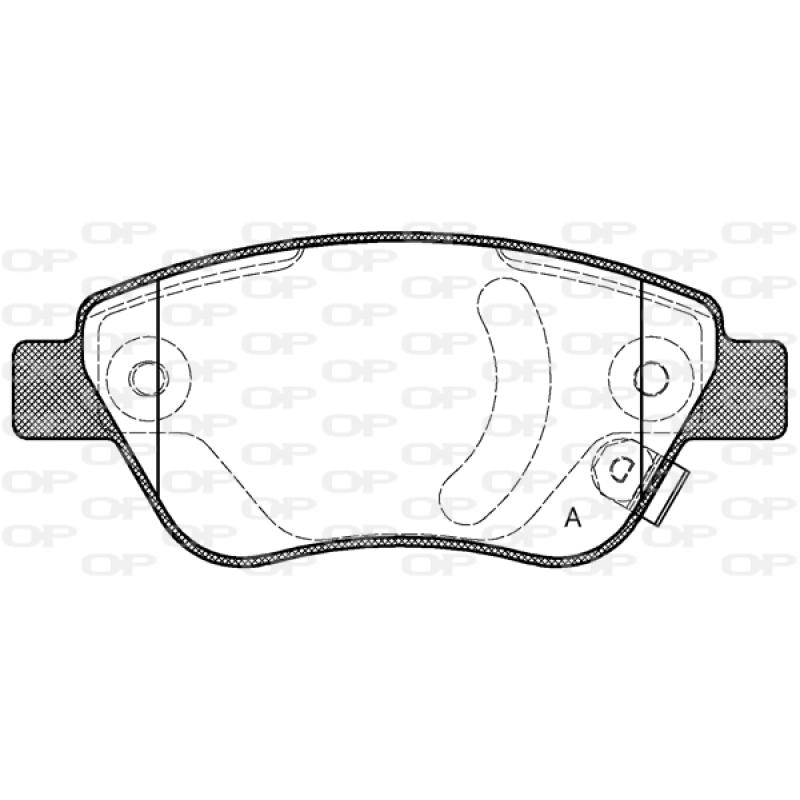 Jeu de 4 plaquettes de frein avant OPEN PARTS BPA0858.31 - Visuel 1