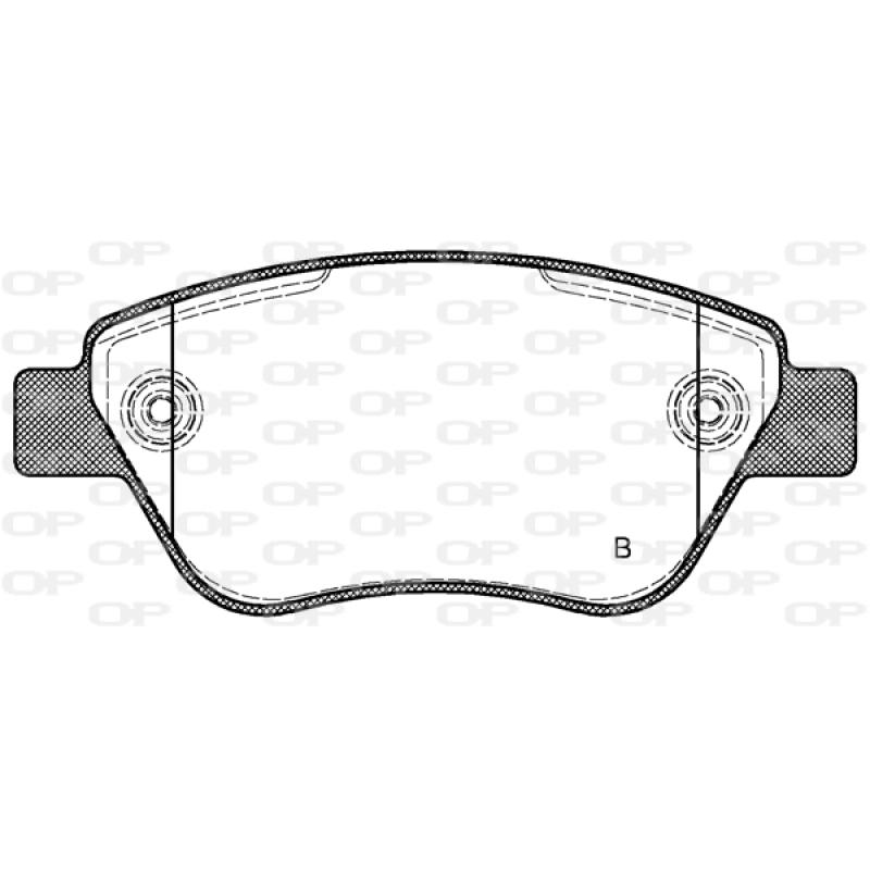 Jeu de 4 plaquettes de frein avant OPEN PARTS BPA0858.31 - Visuel 2