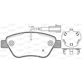 Jeu de 4 plaquettes de frein avant OPEN PARTS OEM 71770098