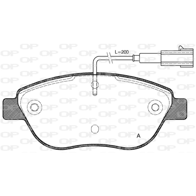 Jeu de 4 plaquettes de frein avant OPEN PARTS BPA0859.01 - Visuel 1