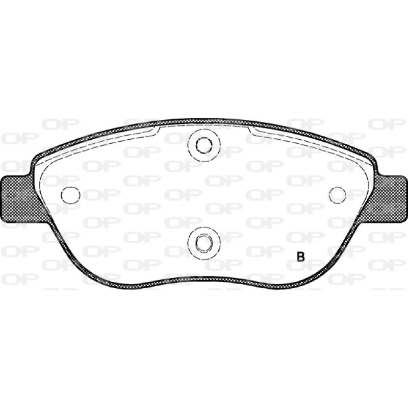 Jeu de 4 plaquettes de frein avant OPEN PARTS BPA0859.01 - Visuel 2