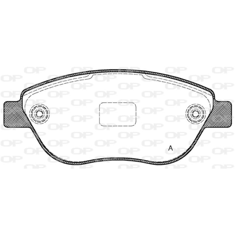 Jeu de 4 plaquettes de frein avant OPEN PARTS BPA0859.10 - Visuel 1