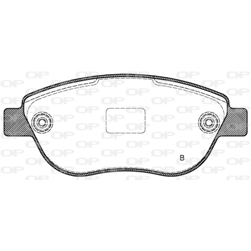 Jeu de 4 plaquettes de frein avant OPEN PARTS BPA0859.11 - Visuel 2