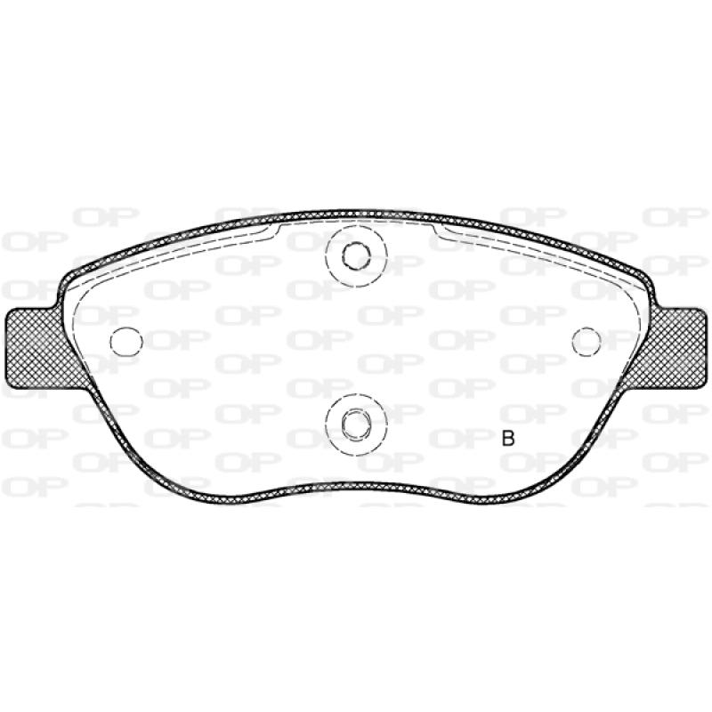 Jeu de 4 plaquettes de frein avant OPEN PARTS BPA0859.45 - Visuel 2