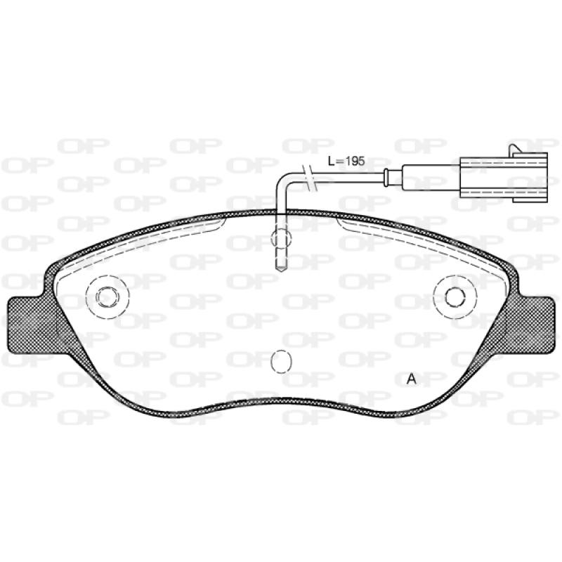 Jeu de 4 plaquettes de frein avant OPEN PARTS BPA0860.01 - Visuel 1