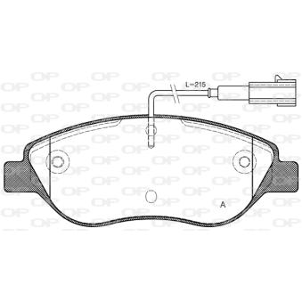Jeu de 4 plaquettes de frein avant OPEN PARTS OEM 77365808