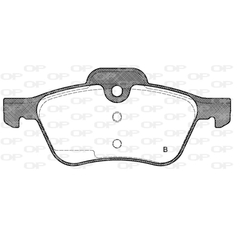 Jeu de 4 plaquettes de frein avant OPEN PARTS BPA0864.00 - Visuel 2