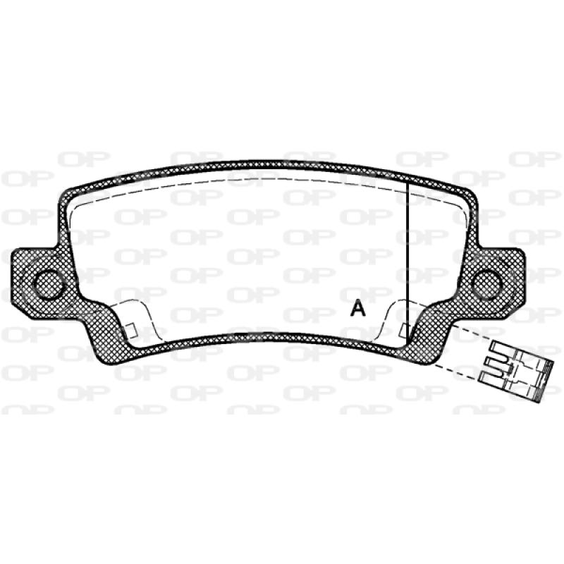 Jeu de 4 plaquettes de frein arrière OPEN PARTS BPA0874.02 - Visuel 1