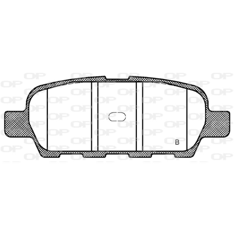 Jeu de 4 plaquettes de frein arrière OPEN PARTS BPA0876.01 - Visuel 2