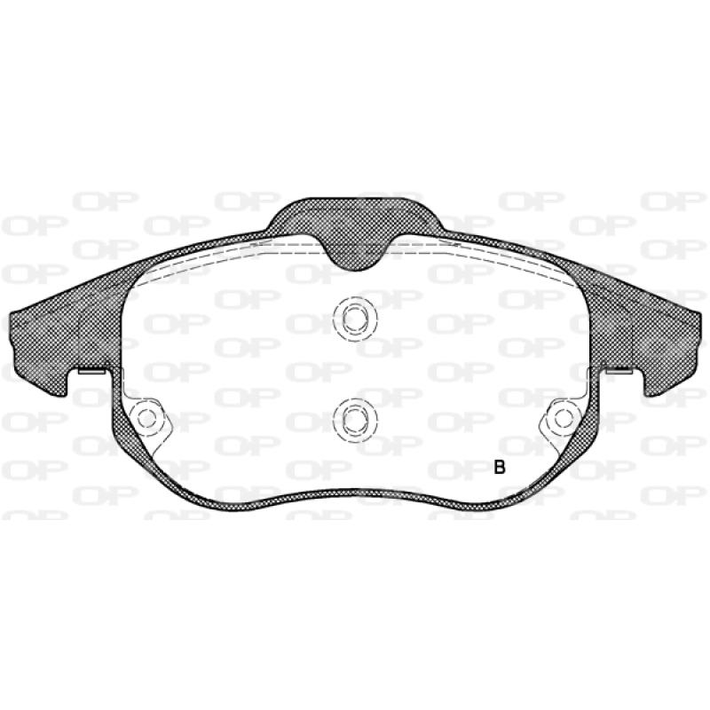 Jeu de 4 plaquettes de frein avant OPEN PARTS BPA0888.00 - Visuel 2