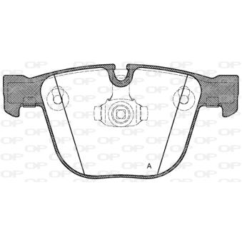 Jeu de 4 plaquettes de frein arrière OPEN PARTS [BPA0892.00]