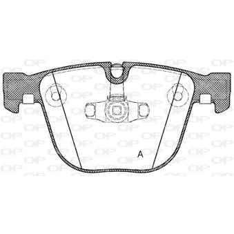 Jeu de 4 plaquettes de frein arrière OPEN PARTS OEM 34216775342