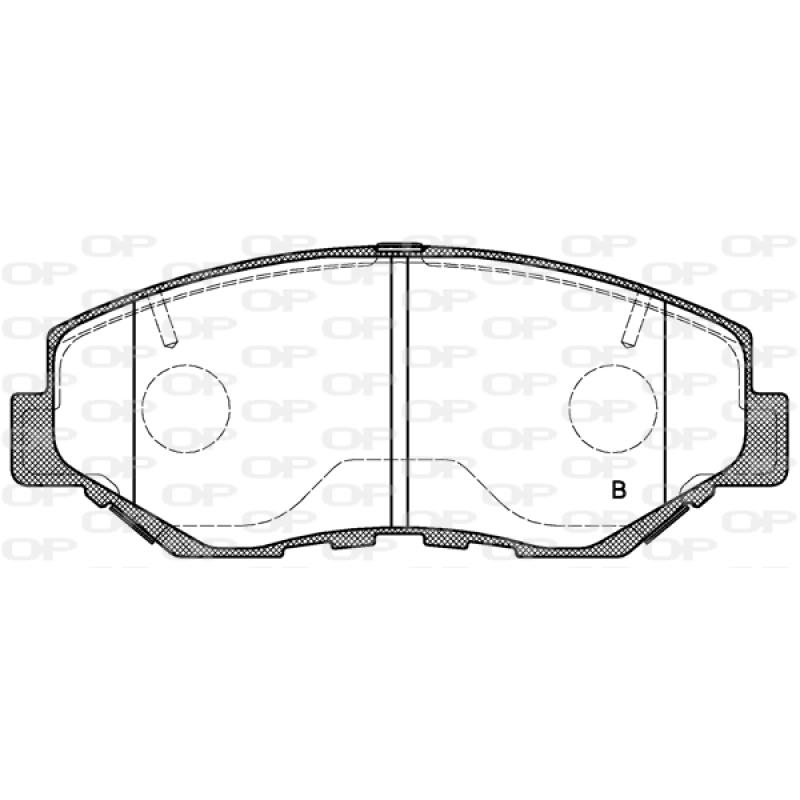 Jeu de 4 plaquettes de frein avant OPEN PARTS BPA0899.00 - Visuel 2