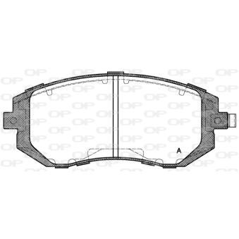 Jeu de 4 plaquettes de frein avant OPEN PARTS OEM 26296FE080
