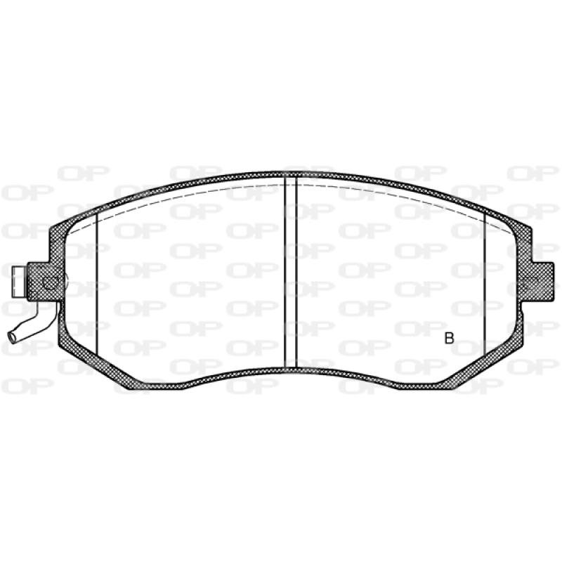 Jeu de 4 plaquettes de frein avant OPEN PARTS BPA0951.04 - Visuel 2