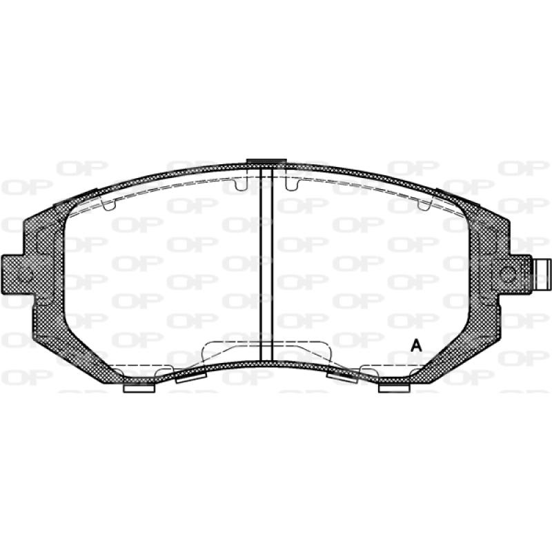 Jeu de 4 plaquettes de frein avant OPEN PARTS BPA0951.11 - Visuel 1