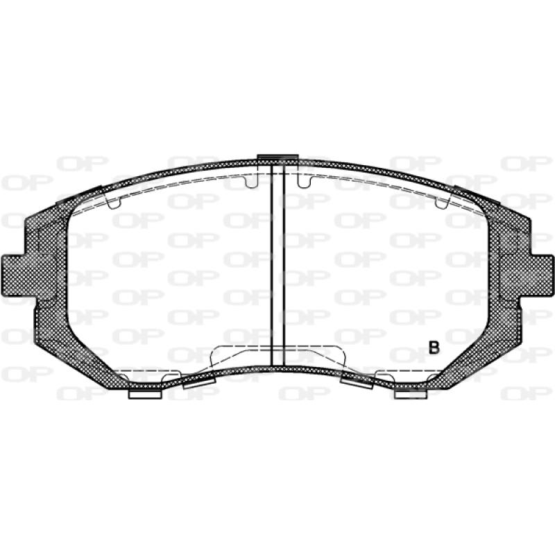Jeu de 4 plaquettes de frein avant OPEN PARTS BPA0951.11 - Visuel 2