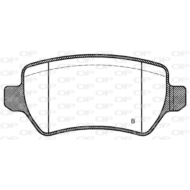 Jeu de 4 plaquettes de frein arrière OPEN PARTS BPA0957.02 - Visuel 2