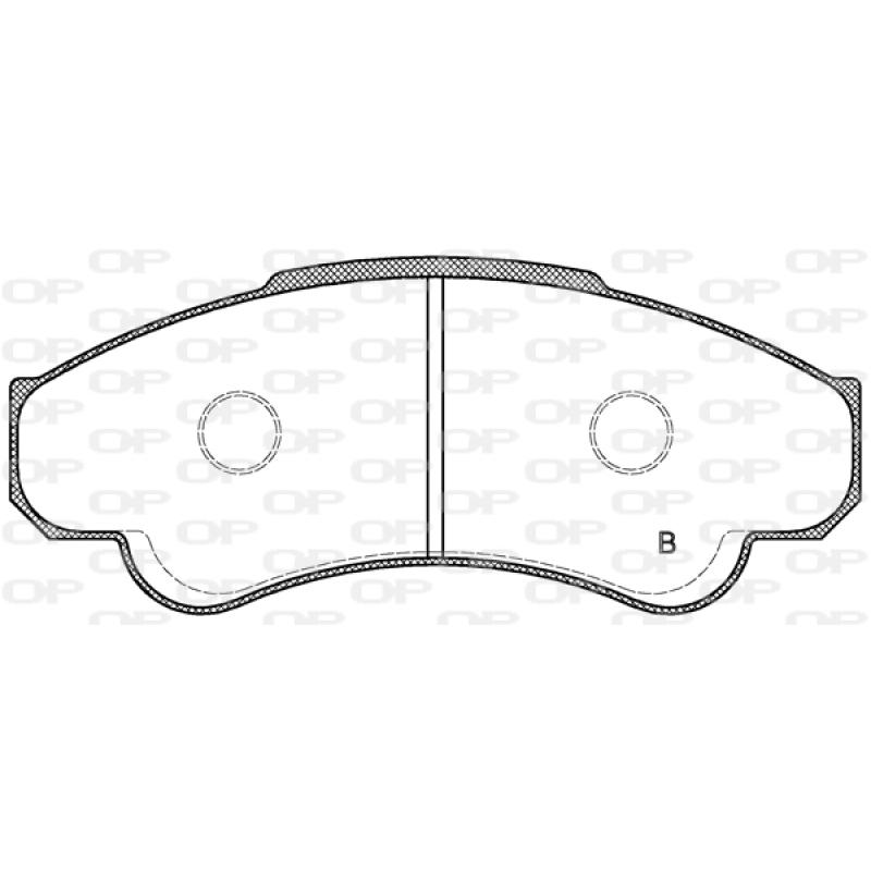 Jeu de 4 plaquettes de frein avant OPEN PARTS BPA0959.01 - Visuel 2
