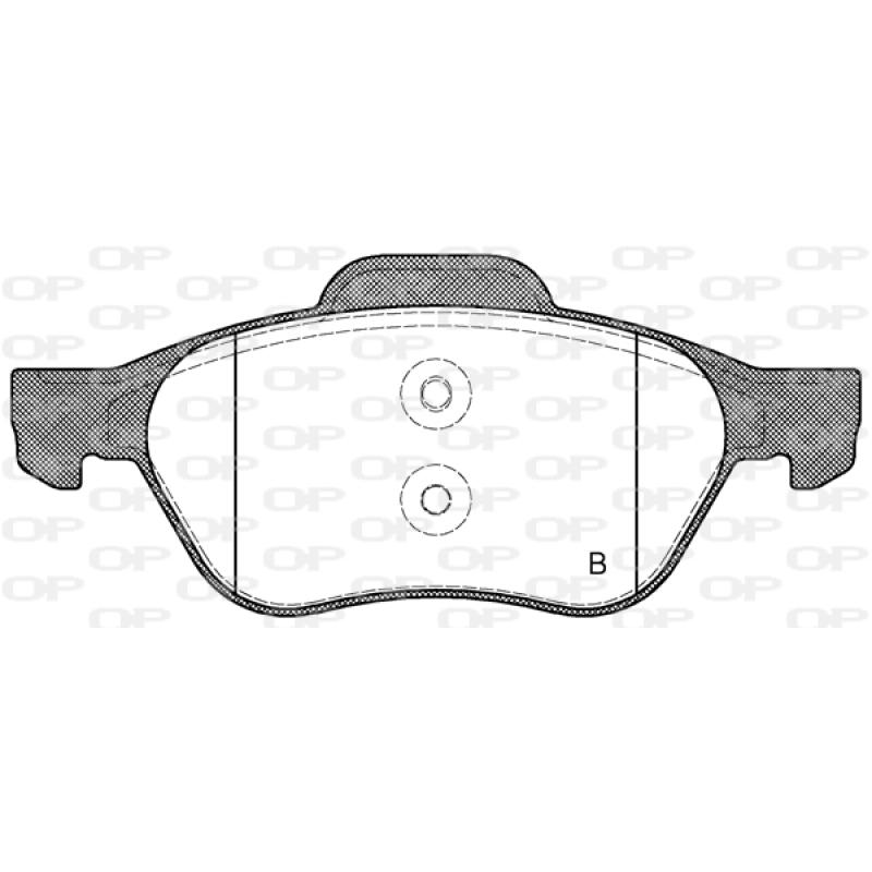 Jeu de 4 plaquettes de frein arrière OPEN PARTS BPA0962.00 - Visuel 2